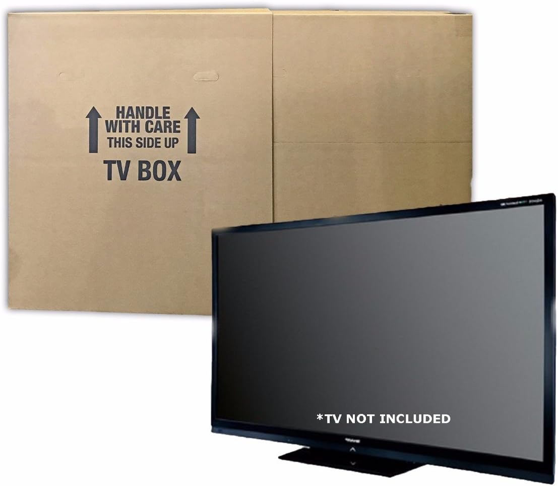 UBOXES TV Moving Box (2 Pack) Fits up to 70" plasma, LCD, or LED, 72x6x42