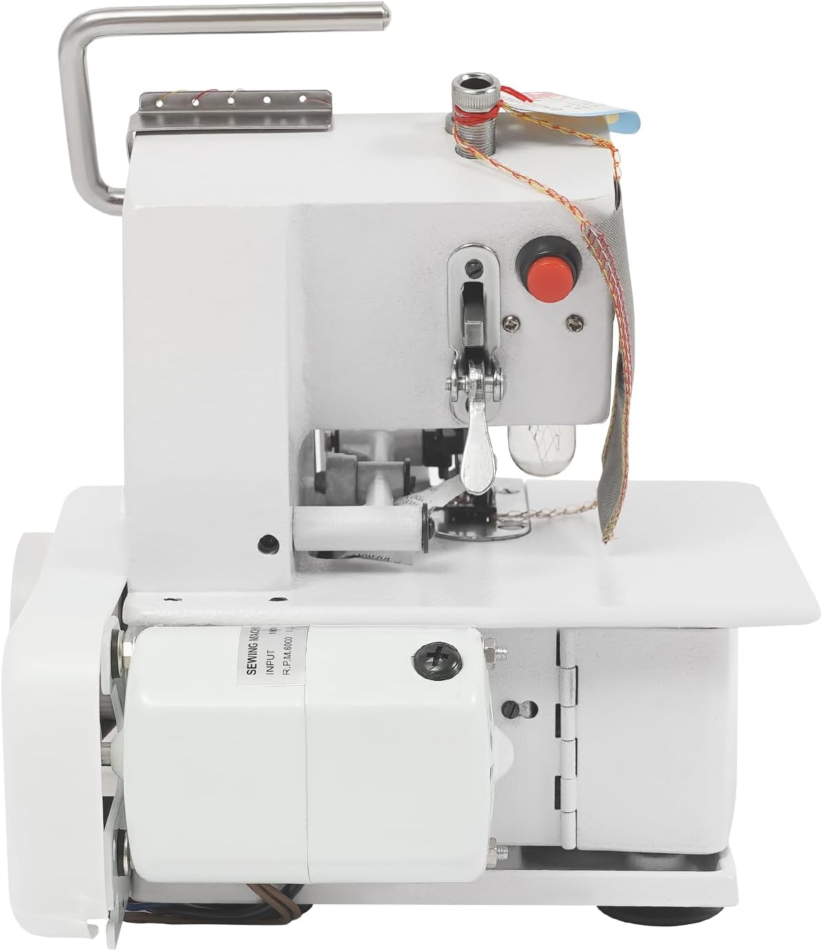 4-Thread Lockstitch Machine 1200 Stitches/Min, Metal Frame Serger & Overlock Machine Adjustable Needle Pitch, Ideal for Home and Industrial Sewing