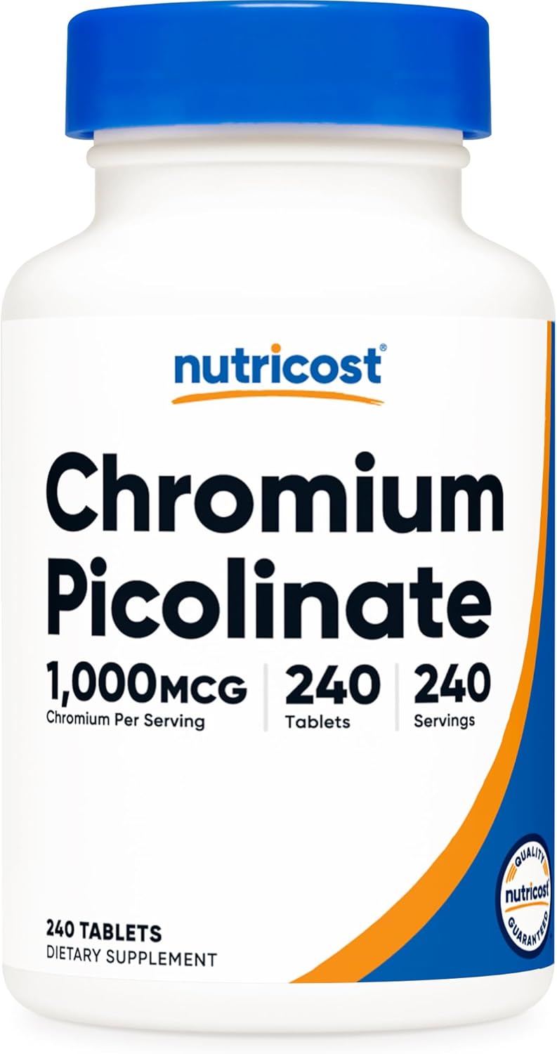 Nutricost Chromium 1000mcg, 240 Tablets - Gluten Free, Non-GMO