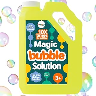 Iridescent Bubble Solution Refill 32 OZ | Non-Toxic Pre-Mix Bubble Refill Solution No Mixing or Measuring Required | Bubbles for Kids | Bubbles Bulk | Bubble Machine Solution | Giant Bubble Solution