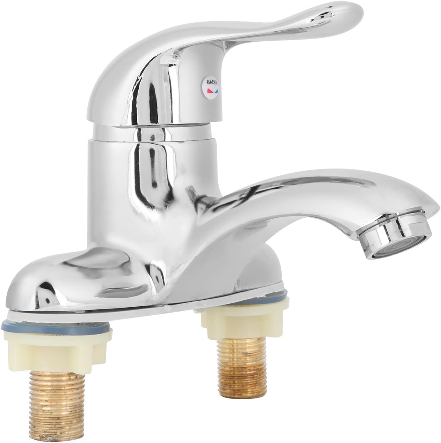 Basin Mixer Taps,1/2 Bathroom Sink Tap Zinc Alloy Kitchen Tap Single Lever Basin Taps Hot and Cold Water Kitchen Faucets with 2 Holes, Bathroom Tub for Hotel Home