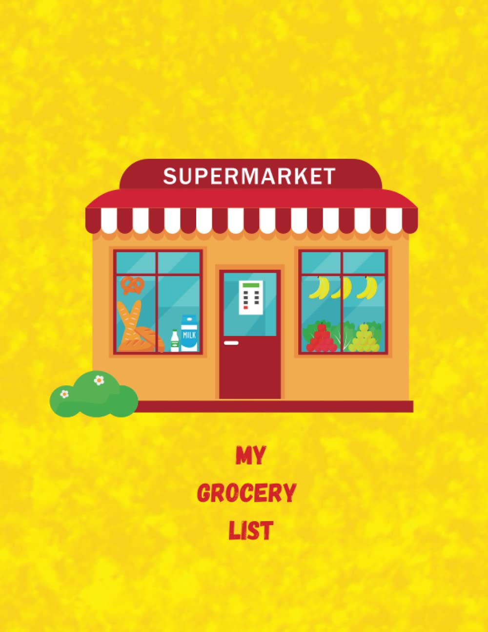 Grocery List Planner - 120 Bound Pages - Each Page Includes Date and Lists for Produce, Canned Goods, Pantry Staples, Dairy, Meat/Poultry/Fish, Frozen Foods, Snacks, and Other - 8.5 x 11 - Matte Cover
