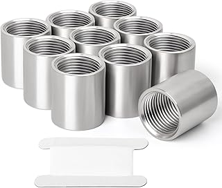 TAISHER 10PCS 304 Stainless Steel Cast Pipe Fitting, Coupling, 3/4" x 3/4" NPT Female Threaded