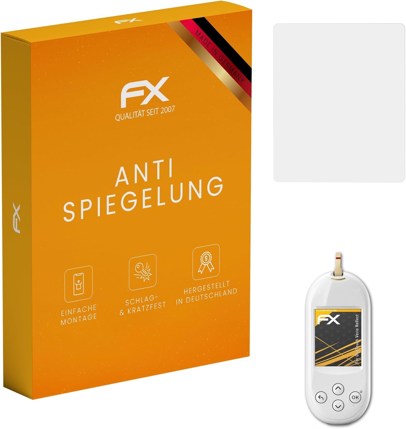 atFoliX Screen Protector compatible with OneTouch Verio Reflect Screen Protection Film, anti-reflective and shock-absorbing FX Protector Film (2X)