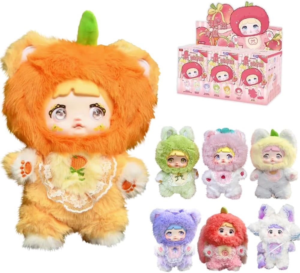 XiDonDon Nommi Interesting Fruit Series Cute Vinyl Face Doll Random Design Action Figures Collectible Toys Home Decorations (Whole Set)