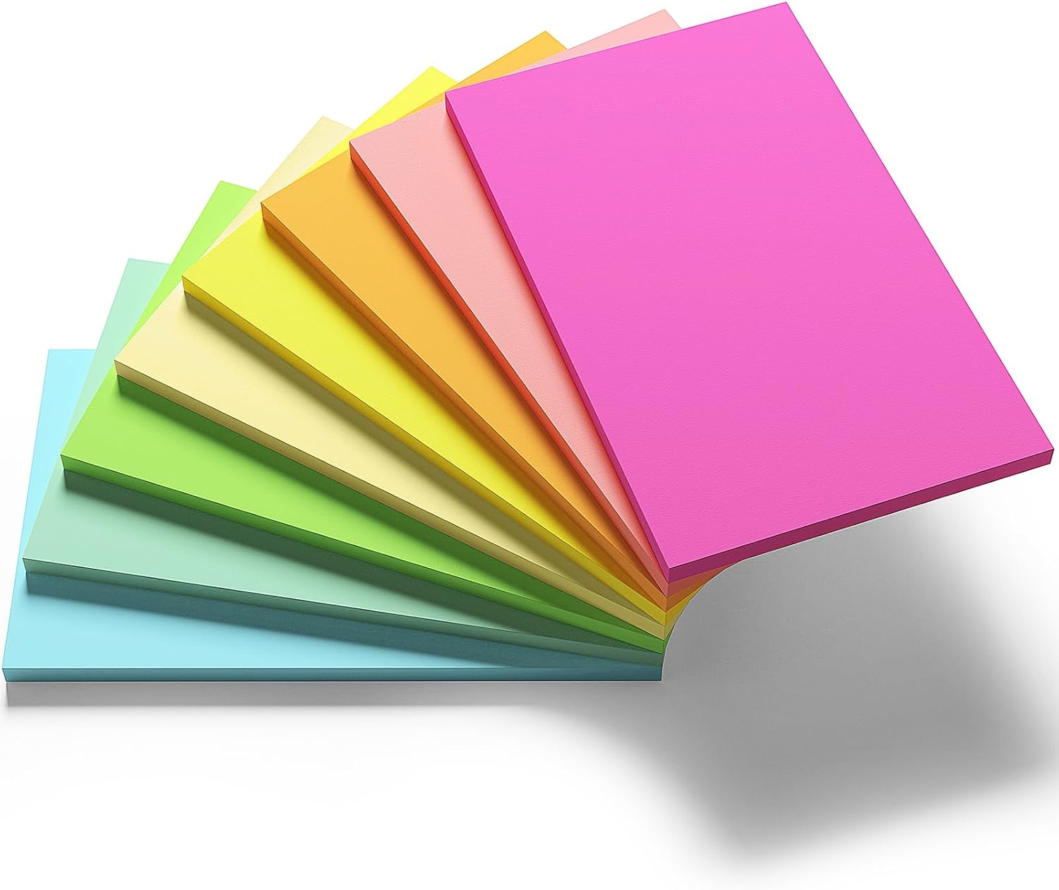 8 Pads of 4 Inch x 6 Inch Sticky Notes,Colorful Self-Stick Note Pad, 4x6 inches for School Supplies Office Products,Writing Memo Pads as to Do List and Check List