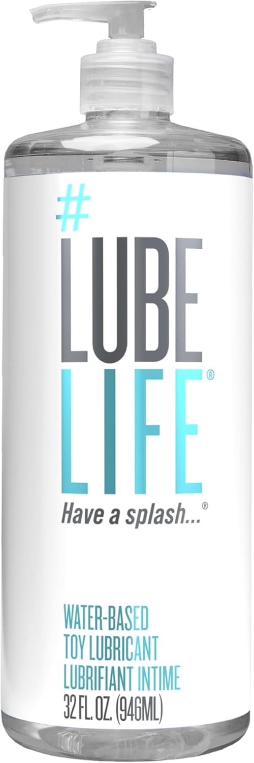 Lube Life Water-Based Toy Lubricant, Toy-Safe lube for Men, Women and Couples, Non-Staining, 32 Fl Oz