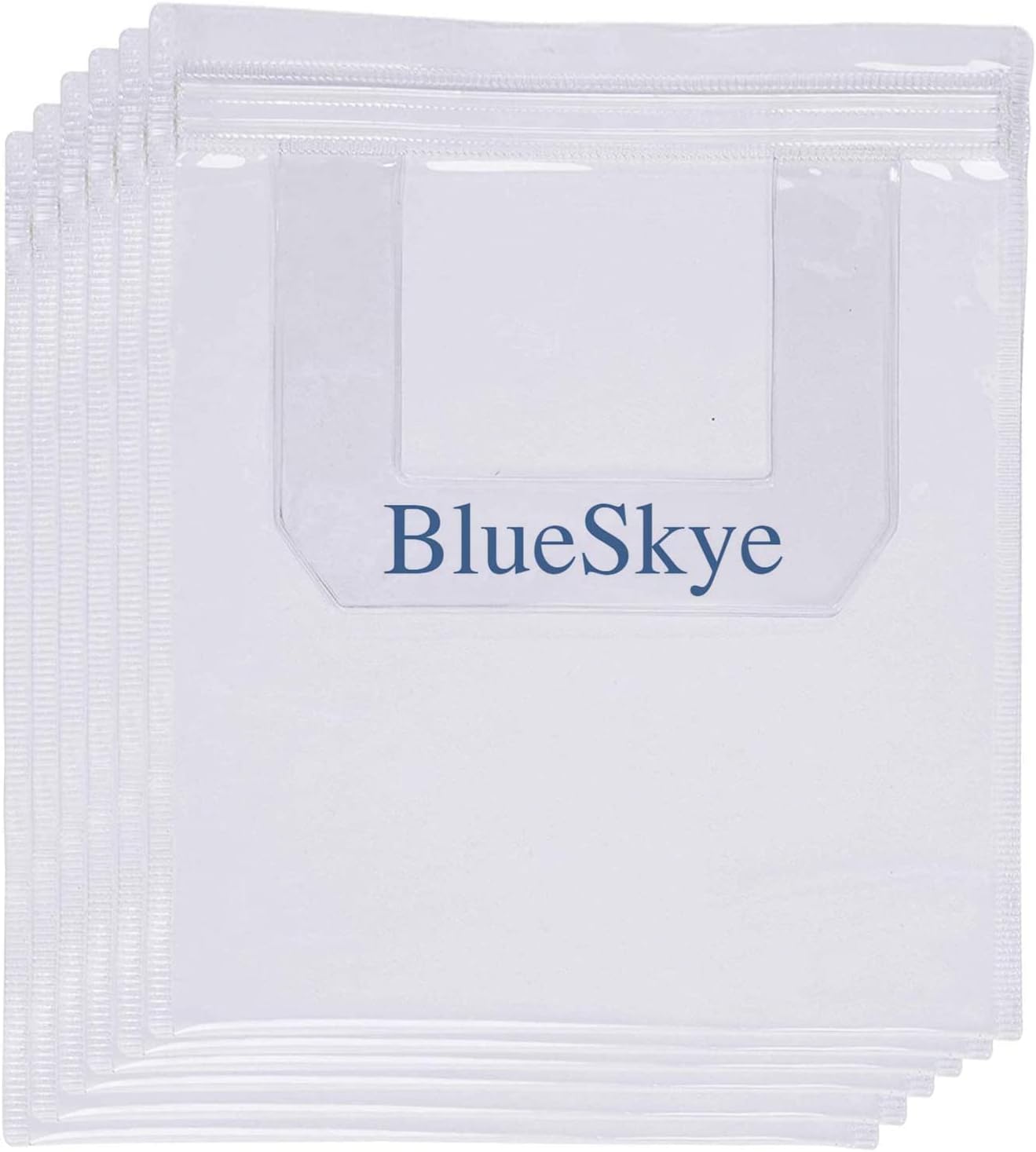 6 x Airport Security Liquids Bags - Clear Plastic Liquid Bag 20x20cm for Hand Luggage Travel Liquids, Zip Lock & UK Airport Approved