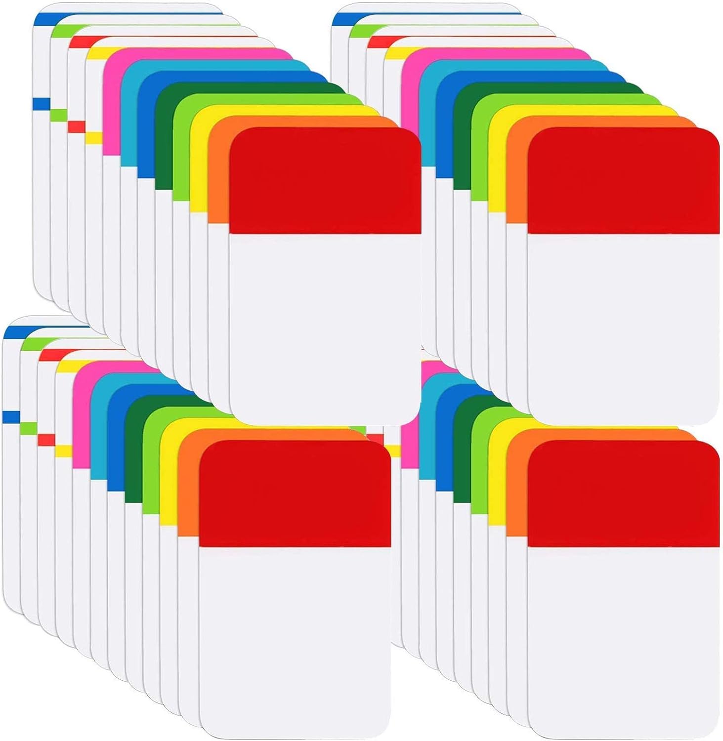 KICNIC Sticky Tabs 1 Inch, 960pcs Colored Book Tabs, 10 Colors, 48 Sets