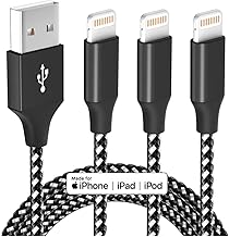 iPhone Charger Fast Charging Cord 3 Pack 10 FT Apple MFi Certified Lightning Cable Nylon Braided iPhone Charger Cord Compatible with iPhone 13 12 11 Pro Max XR XS X 8 7 6 Plus SE iPad and More