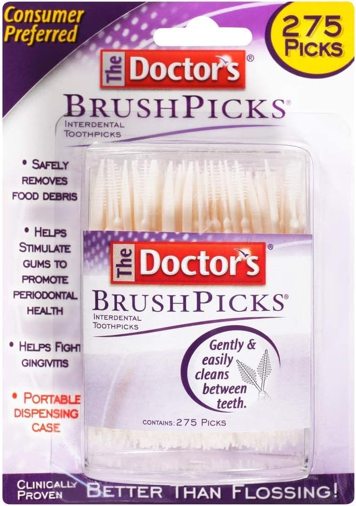 The Doctor's BrushPicks Interdental Toothpicks, 275 Count (Pack of 3)