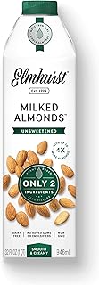 Elmhurst 1925 Unsweetened Almond Milk, 32 Ounce (Pack of 6)