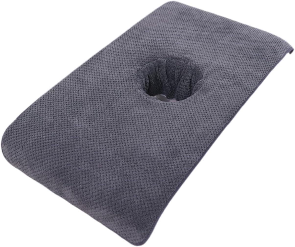 Milageto Salon Massage Spa Couch Soft Bed Cover Protector Beauty Bed Cover Massage Bed Cover with Face Hole Steam Massage Towel Beauty Salon Bed Sheet Massage Towels, Gray