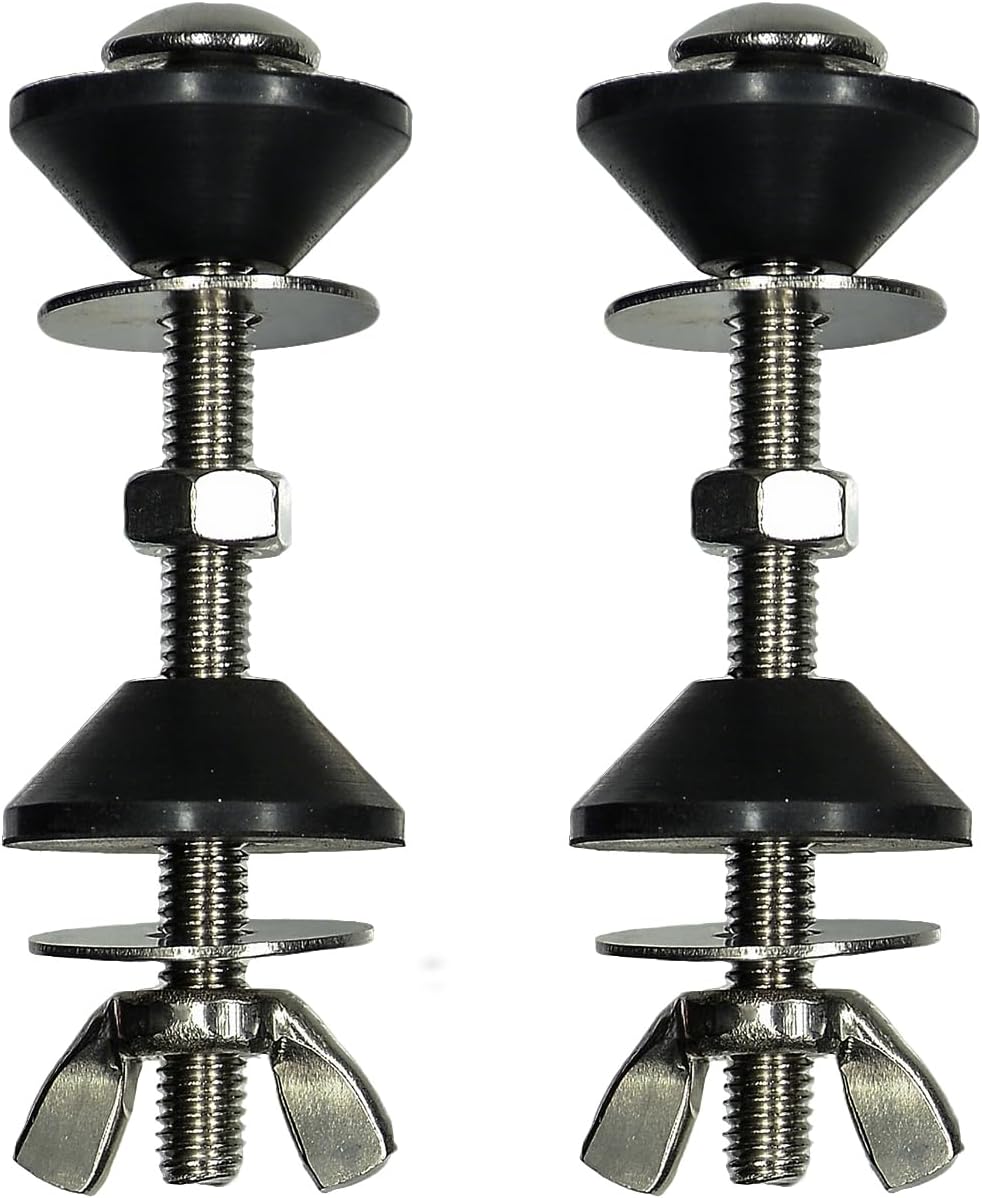 2 PcsToilet Cistern Seal Kit, Toilet Cistern Bolts Toilet Tank Fixing Kit Stainless Steel Toilet Close Coupling Toilet Cistern Bolts for Toilet Close Coupled Toilet Kit 74mm M6 Bolt