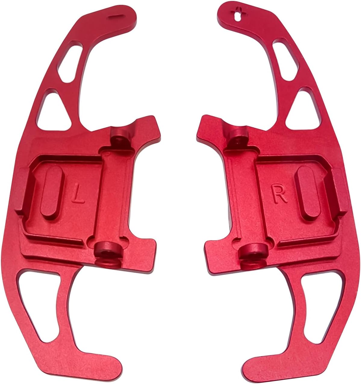 JOJOCY Steering Wheel Paddle Shifter Extension for VW Volkswagen Golf MK7 GTI R R-line Scirocco 2015-2019, Aluminum Alloy Steering Wheel Shift Paddles (red)