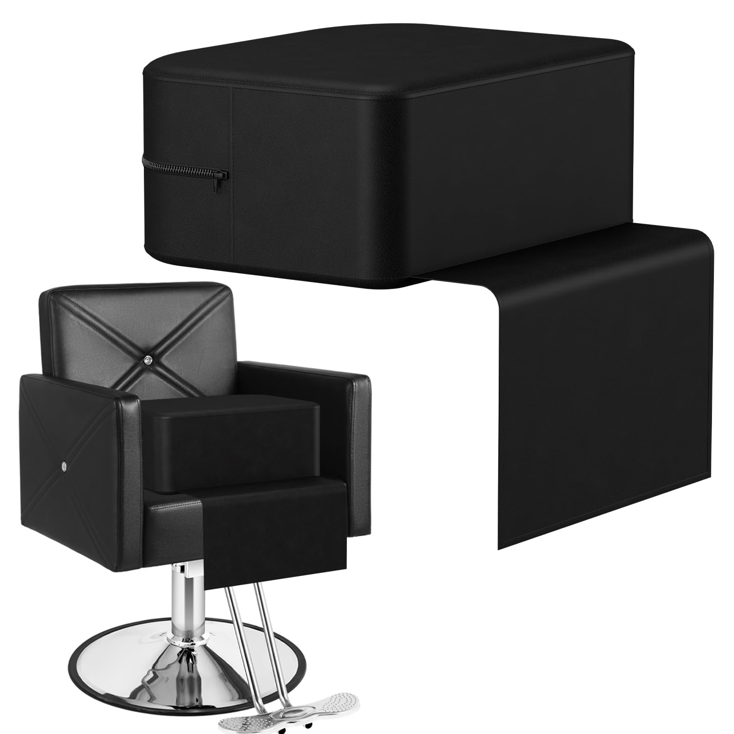 Salon Booster Seat for Kids, Barber Booster Seat for Salon Chair Hair Stylist, Multifunctional Booster Seat, Beauty Salon Spa Equipment, Medium Size, Black