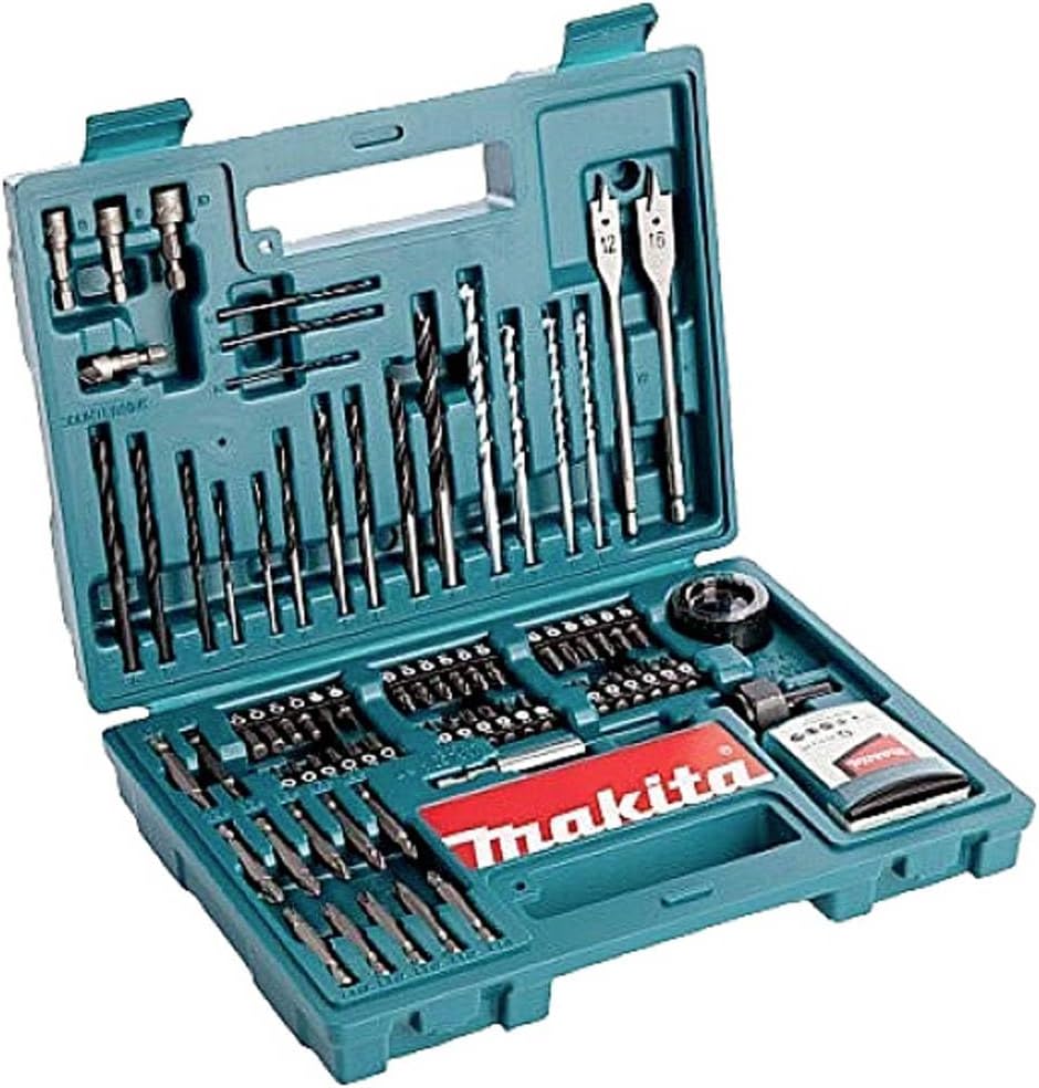 Makita B-53811 Drill & Screwdriver Bit Accessory Set (100 Piece), Multi-Colour, Set of 100