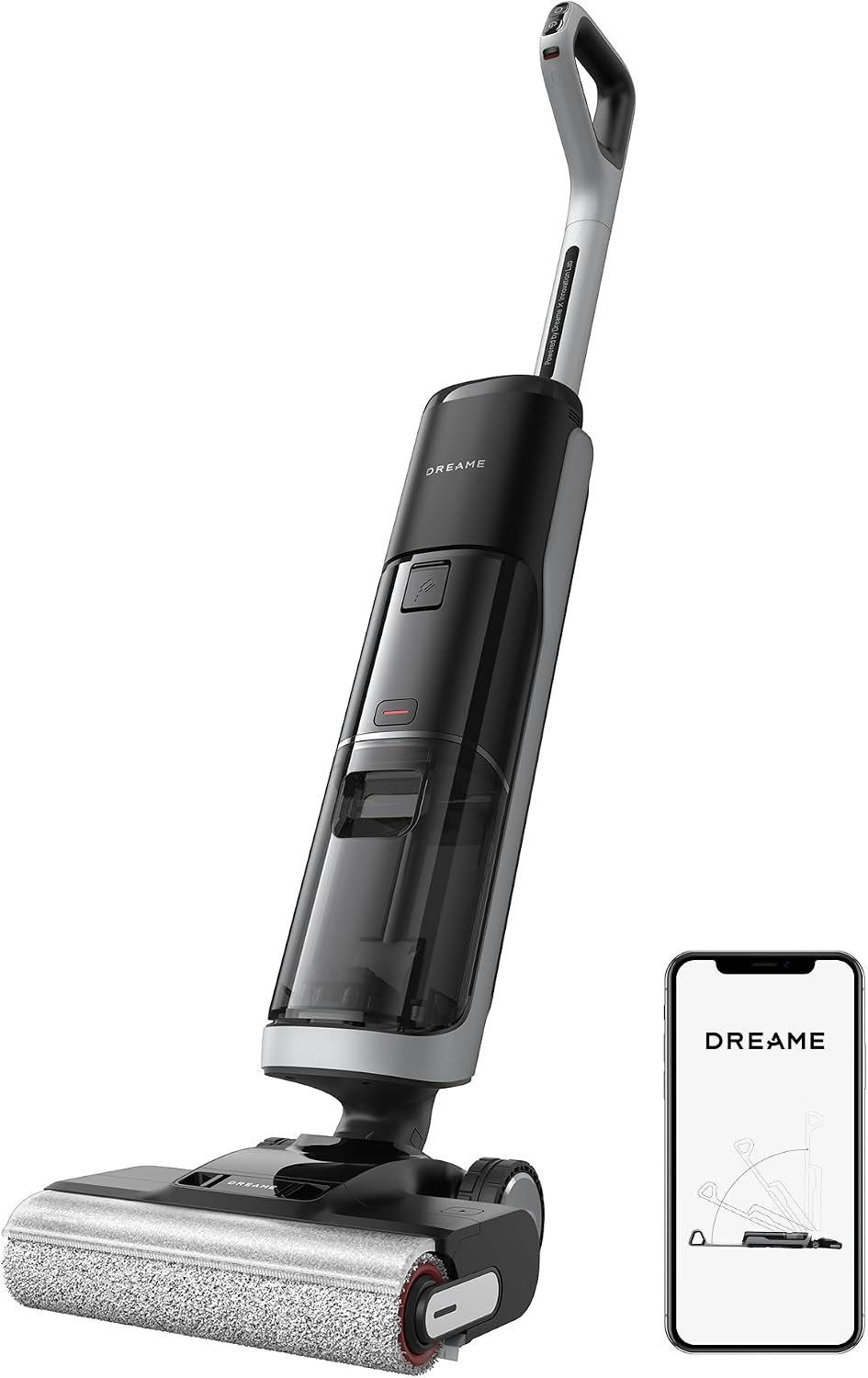 dreame H14 Pro Wet and Dry Vacuum, 180° Lie-Flat, 60°C Brush Care | 5min Drying, Auto Solution Distribution & Suction Adjustment, App Control, GlideWheel™, 18000 Pa Suction, Dual-Edge