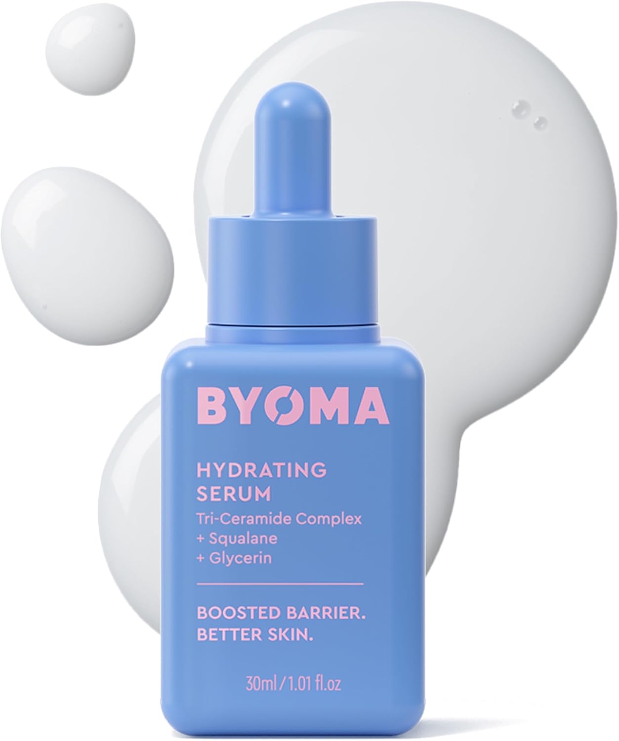 BYOMA Hydrating Serum with Tri-Ceramide Complex, Barrier Repair (30ml) | Lightweight Formula, Moisturising Face Serum for Glowing, Dewy Skin