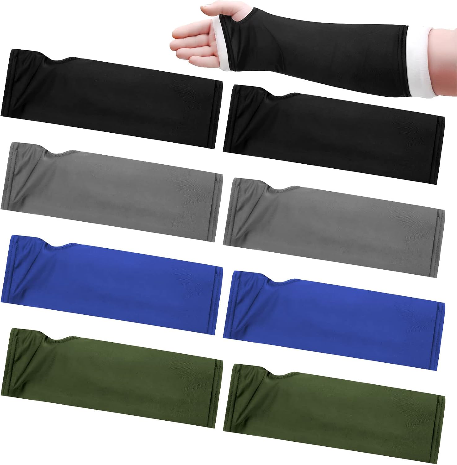 Boao 8 Pcs Arm Cast Covers Sleeve Elastic Breathable