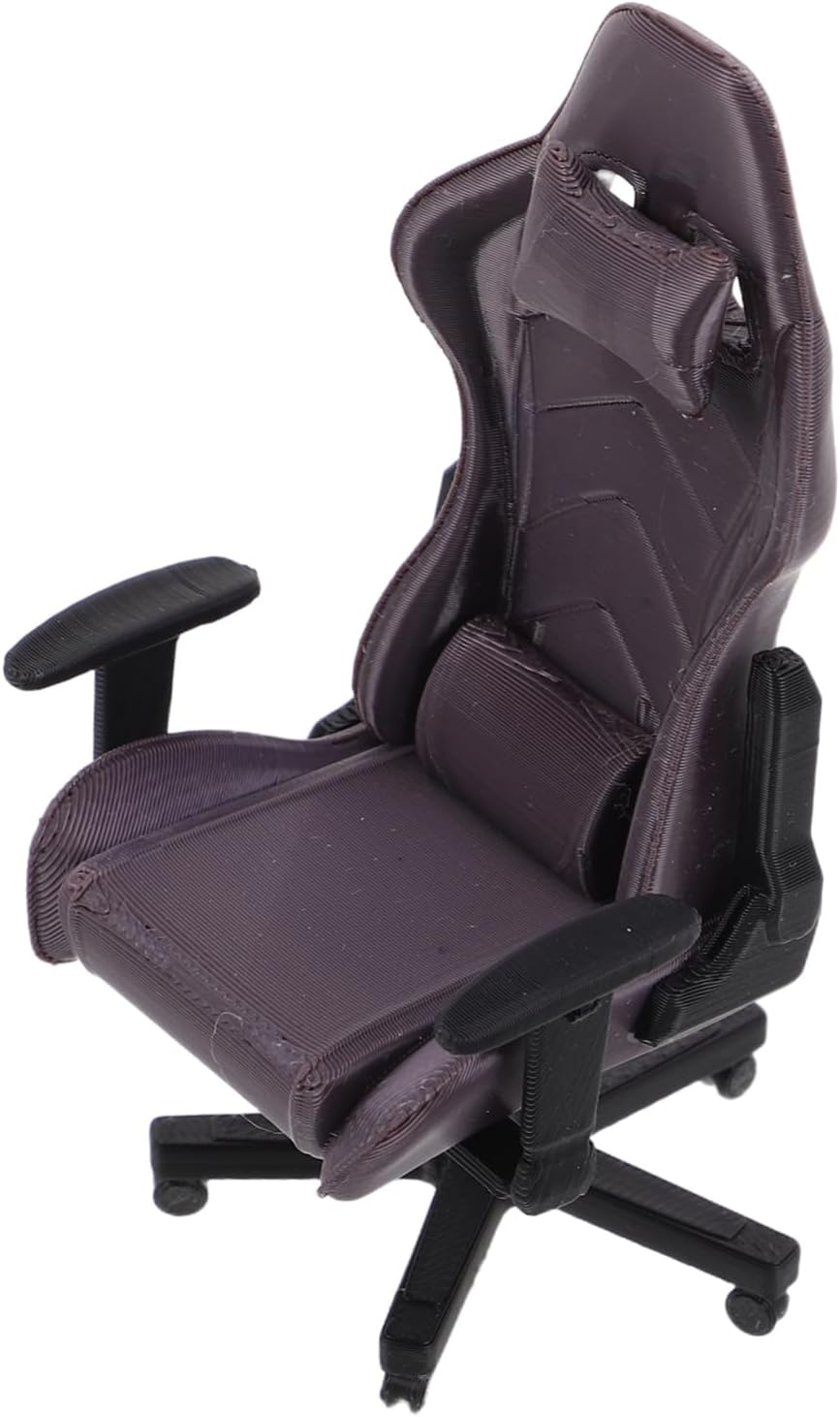 HOMOBABE Realistic Miniature Computer Chair for Dollhouse Scale Miniature Office Furniture Toy for Collectors