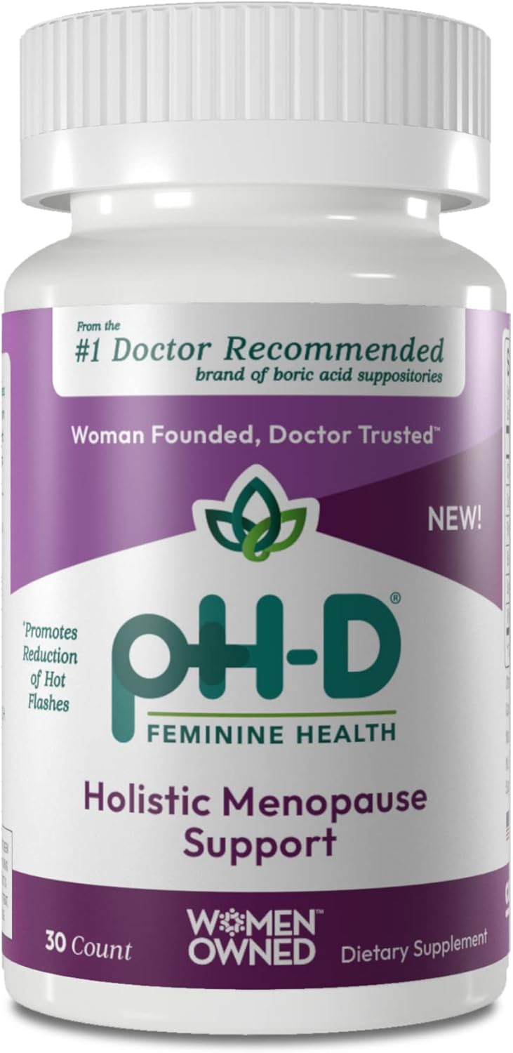 pH-D Feminine Health Support - Holistic Menopause Support - Oral Supplement with CON-CRET Concentrated Creatine, Sage, Rhodiola, and Black Cohosh - 30 Count