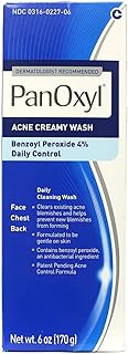 PanOxyl 4 Acne Creamy Wash, 4% Benzoyl Peroxide 6 oz (Pack of 3)
