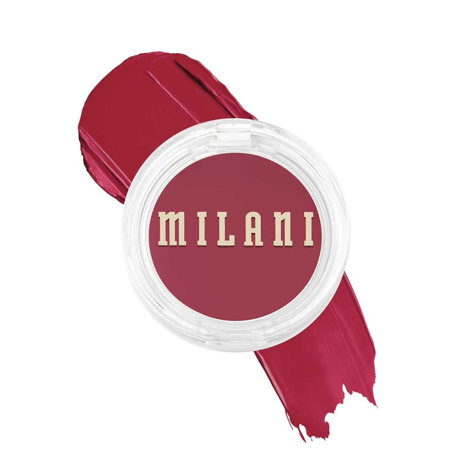Milani Blush Makeup – Cheek Kiss Cream Blush for Cheeks, Buildable Cream-to-Gel Blusher & Lip Tint, Dewy Natural Color, Hydrating - Merlot Moment