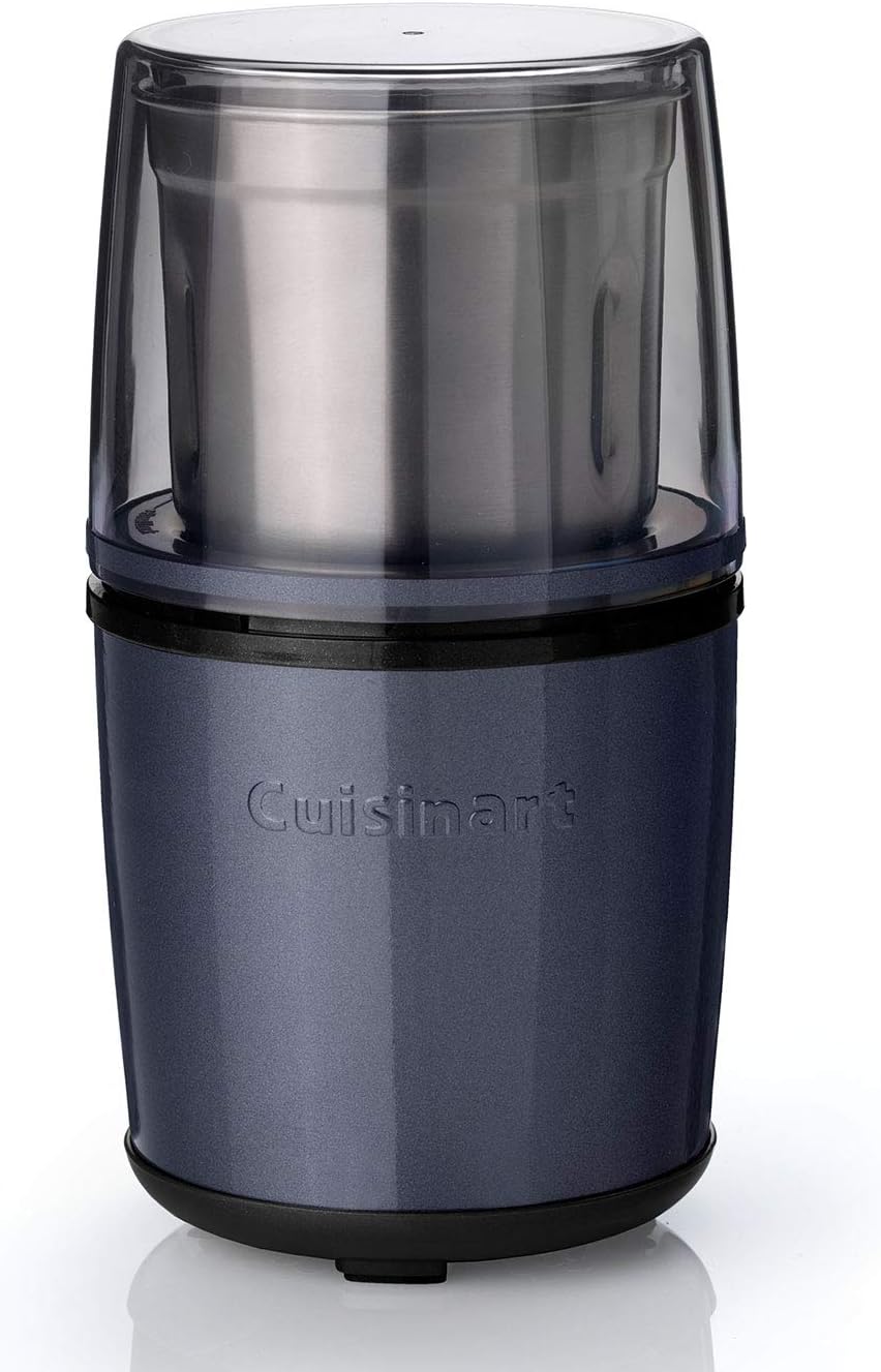 Cuisinart Electric Spice Grinder Coffee Grinder, Nut Grinder, Seed Grinder for Kitchen, Wet & Dry Electric, Easy to Use Dual Stainless Steel Bowls with Storage Lids Dishwasher Safe