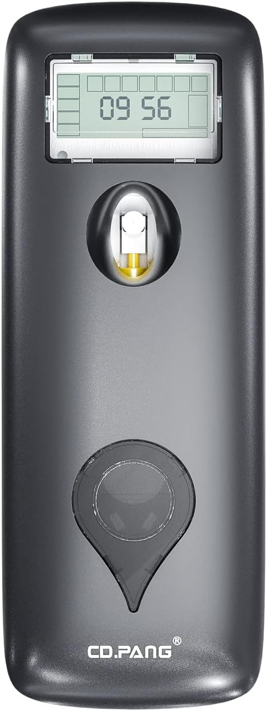 Liquid Air Freshener Dispenser, Commercial Refillable LCD Programmable Fragrance Dispenser for Liquid, Automatic Odor Control System, 300mL, CDPANG, Dark Grey