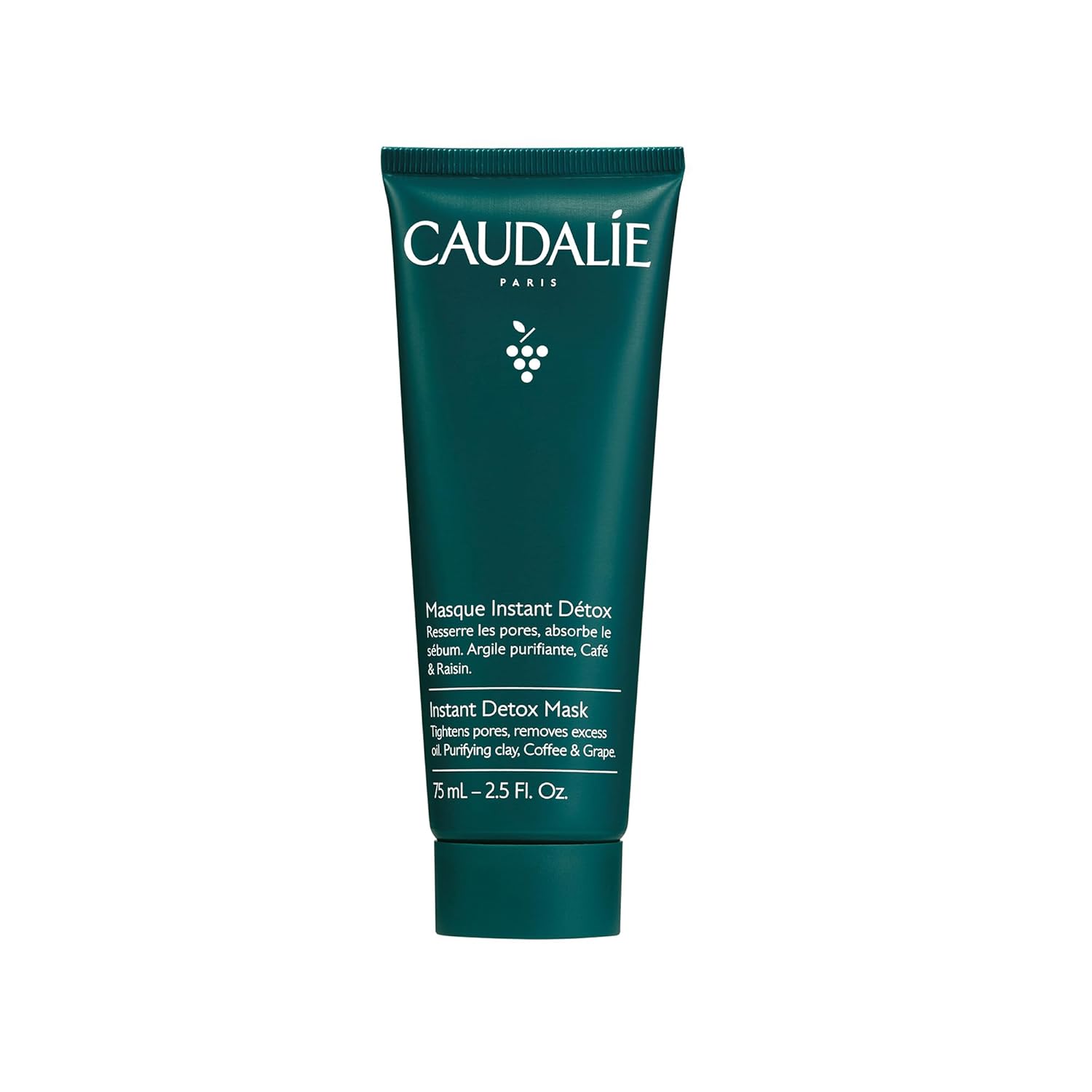 Caudalie Instant Detox Mask Pore Minimizing - Visibly Eliminates Excess Sebum and Visibly Tightens Pores in as Little as 10 Minutes