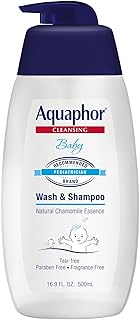 Aquaphor Baby Cleansing Wash And Shampoo 16 Ounce Pump (500ml) (3 Pack)