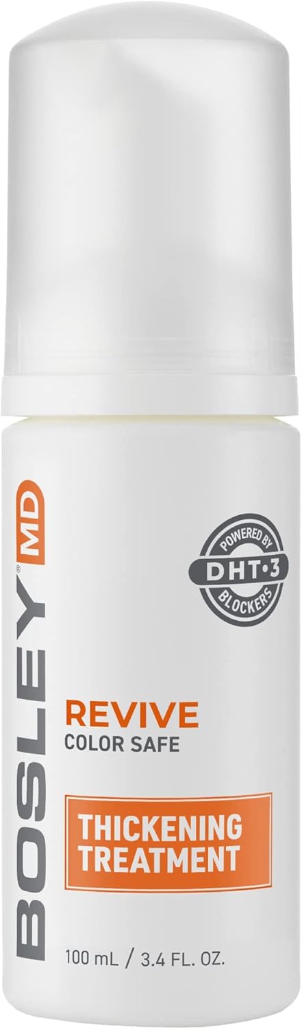 BosleyMD Revive Color Safe Thickening Treatment, Liquid Foaming Treatment Clinically Proven to Restore Visibly Thinning Hair 3.4 Fl Oz