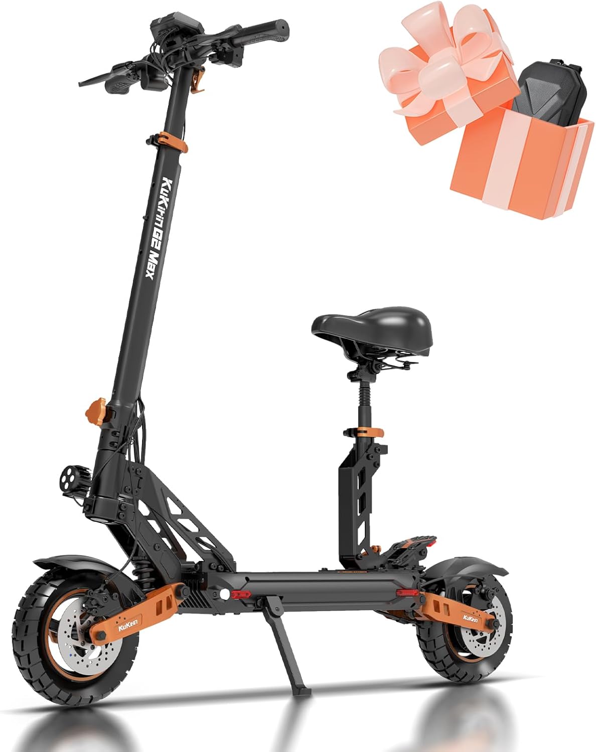 Kugookirin G2 Max Electric Scooter Adults with Seat, 48V/20AH Battery for 50 Miles Long Range, 1000W Motor Up to 35MPH, 4-Arm Shock Absorber, Foldable Commute Electric Scooter for Adult