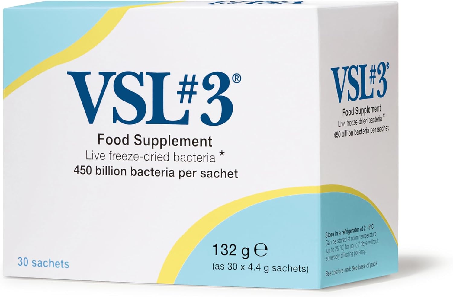 VSL#3 High-Concentration Probiotic Supplement (30 sachets) for Gut Health - 450 Billion Live Bacteria Across 8 Diverse Strains - Proven to Reach the Gut Alive & Trusted by NHS Healthcare Professionals