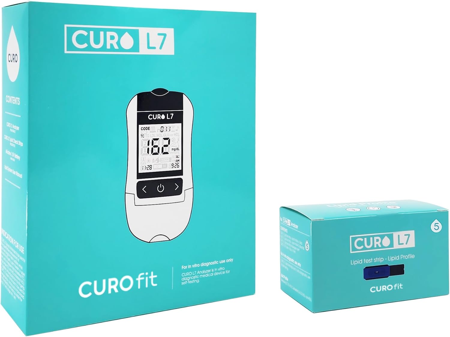 Portable Cholesterol Testing Kit –Easy at-Home Use-Instant 6-in-1 Lipid Panel Results in Minutes- Total, HDL, LDL, Triglycerides