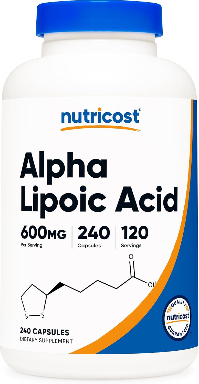 Nutricost Alpha Lipoic Acid 600mg Per Serving, 240 Capsules