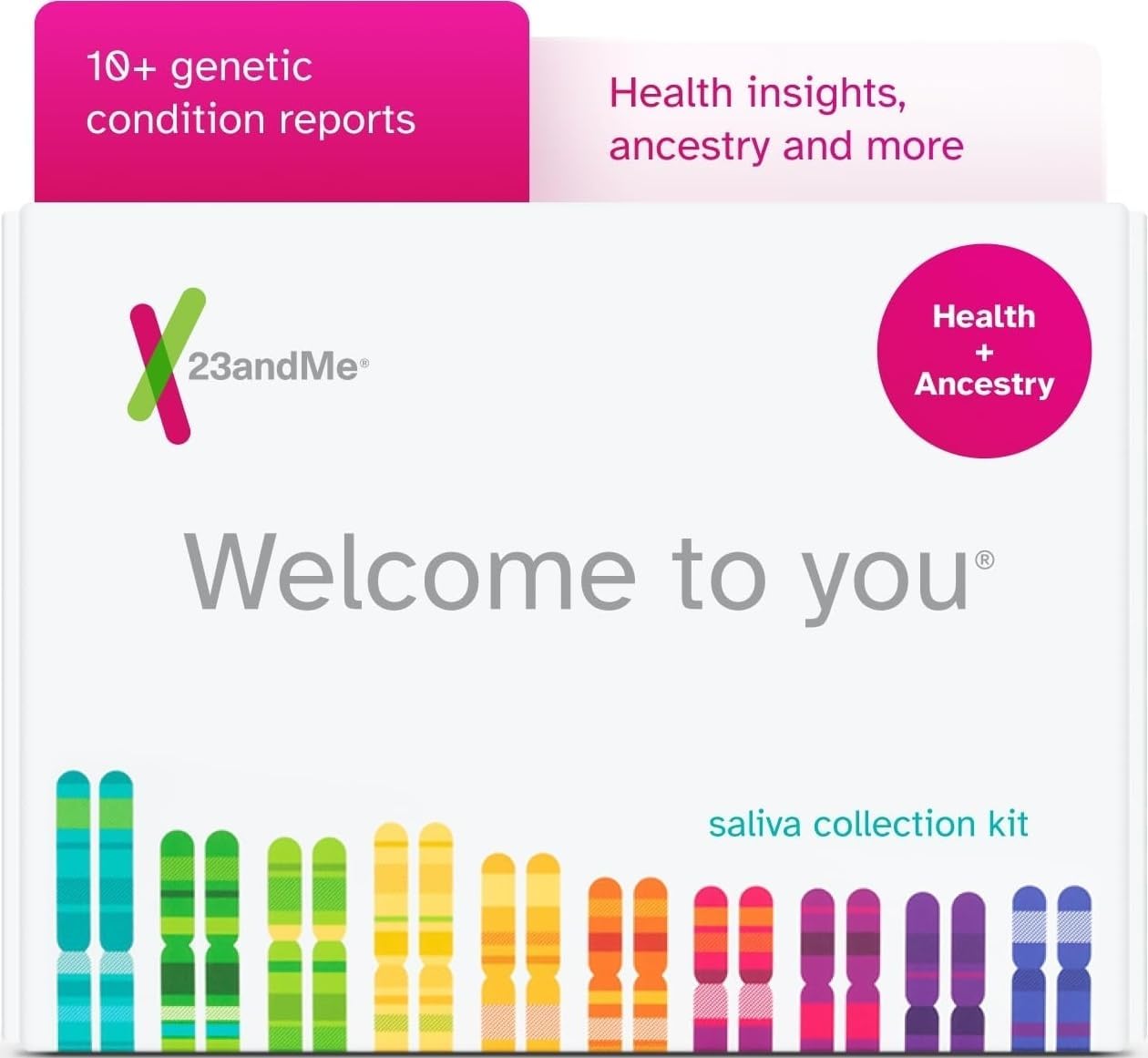 23andMe Health + Ancestry Service: DNA Test Kit, FDA-Authorized Reports, Genetic Test, Health Predispositions, Carrier Status, Family Tree (Before You Buy See Important Test Info Below)