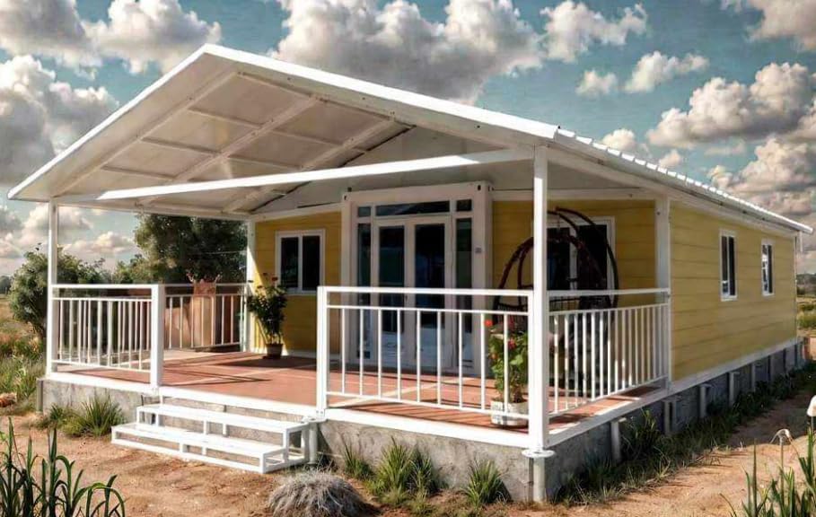 SEQ Homes 40 by 20ft Tiny House to Live in, Portable Container Prefab House with 2 Bedrooms,1 Bathroom, and Kitchen. 4 in 1 Foldable, Movable, expandible, Weather-Resistant 30 Years Life (40)