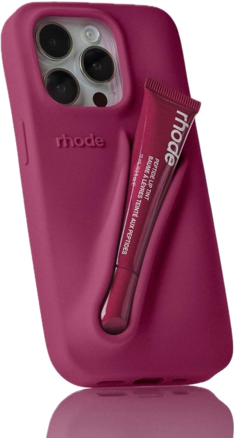 Rhode Silicone Phone Case – Stylish Protective Cover in Multiple Colors – Peach, Espresso, Toast & More (Raspberry, iPhone 15 Pro Max)