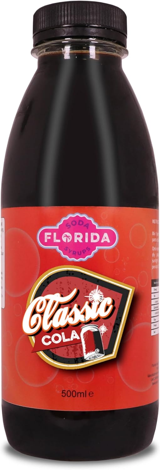 Florida Soda Syrup Compatible with SodaStream - 500 ml, Mix n Match, Multiple Flavours, Concentrates, Flavourings For Fizzy Drinks (Classic Cola)