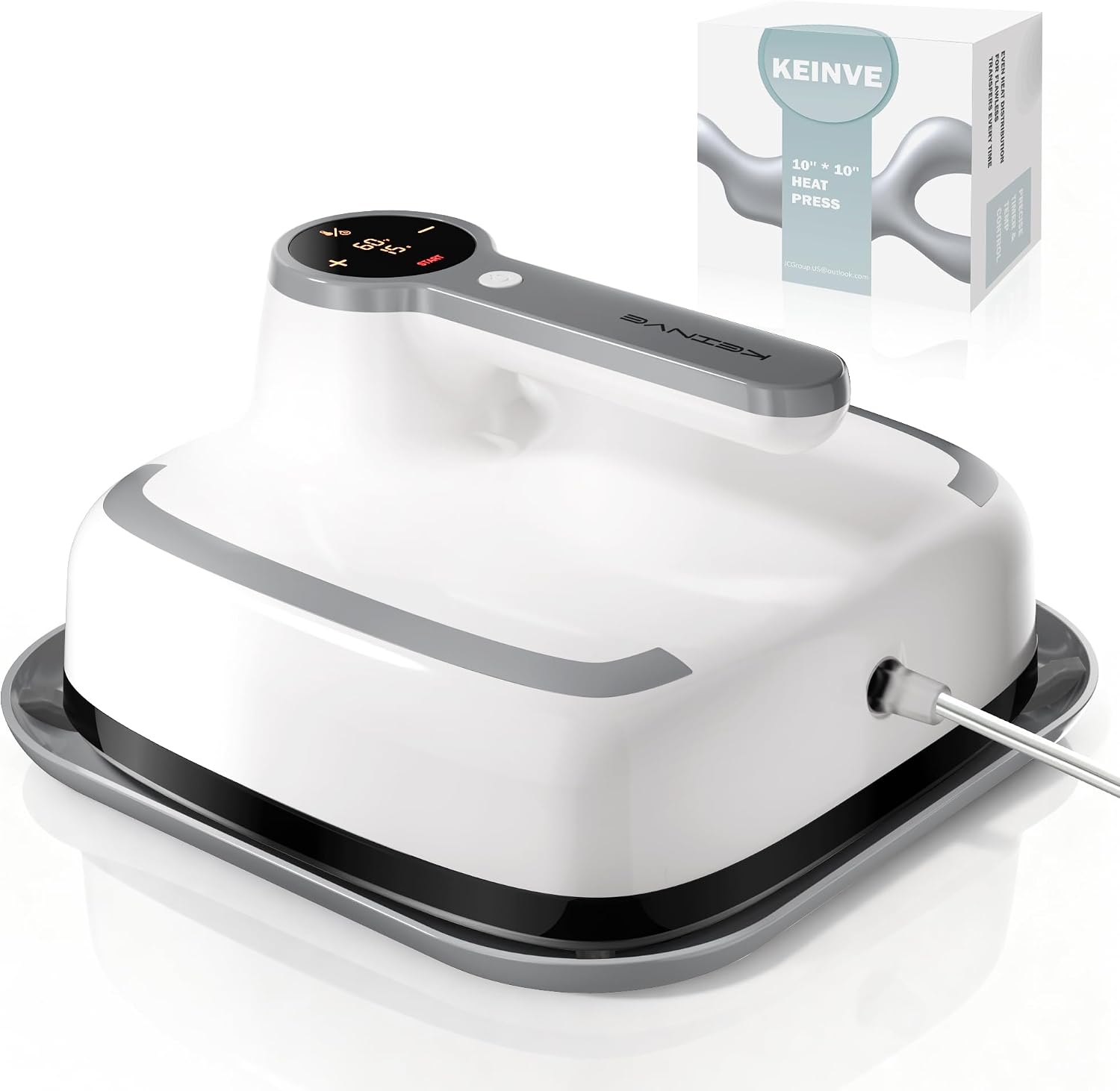 KEINVE 10"x10" Heat Press Machine, Fast Heating with Timer & Auto Shut-Off