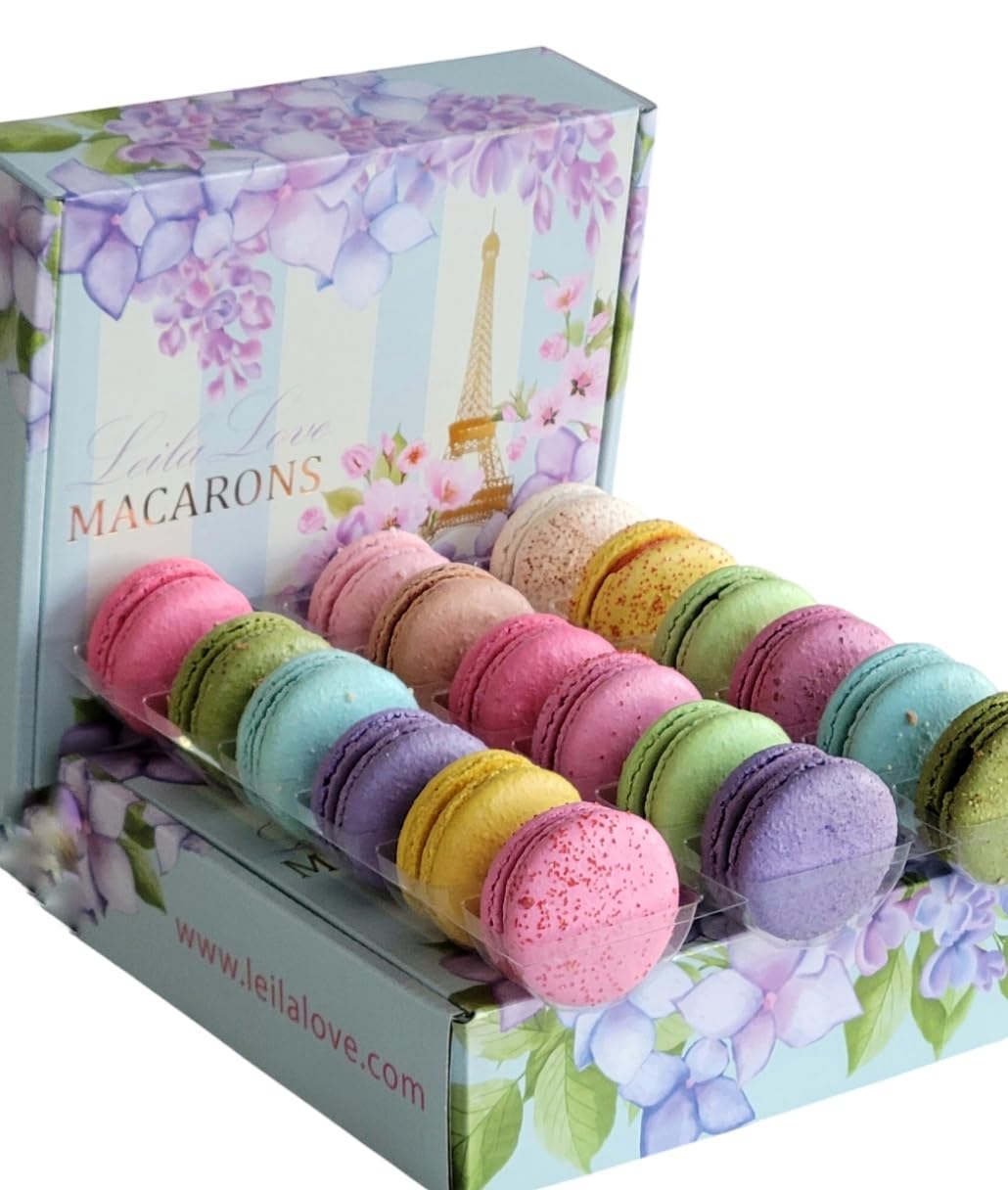 LeilaLove Macarons - Bonjour Paris 18 Macarons in Paris gift box