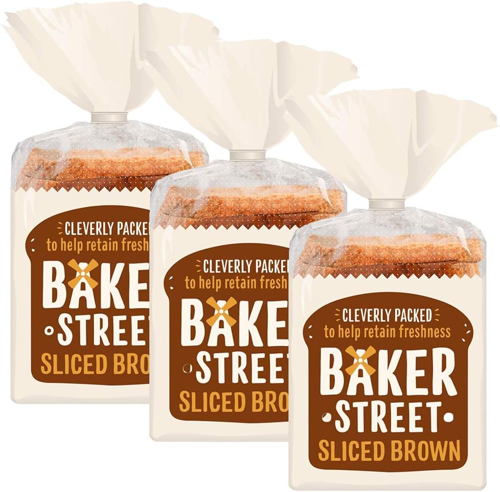 3 x 600g Sliced Brown Bread Loaf Freshness Quality