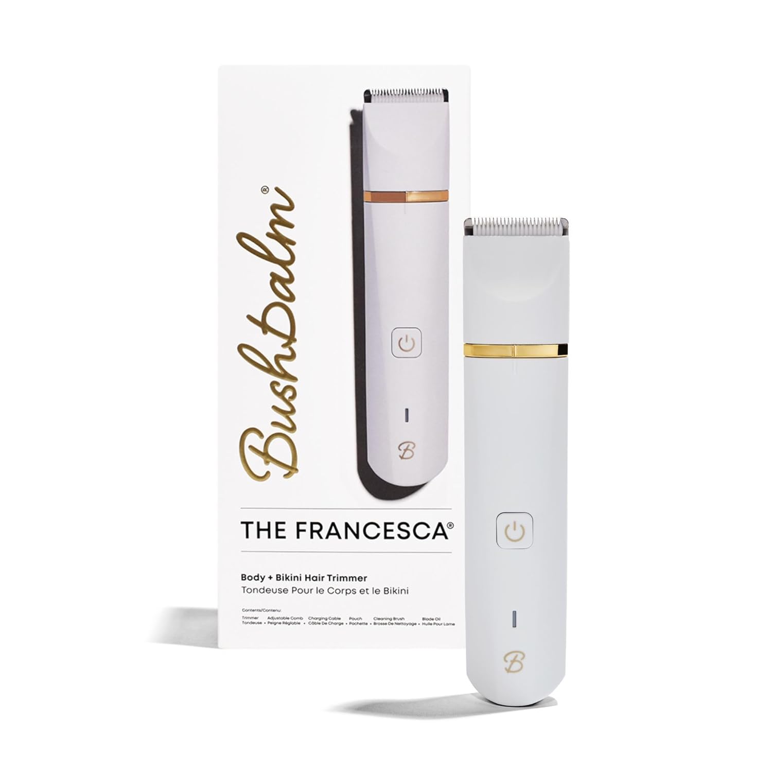 Bushbalm Bikini Trimmer - Electric Shaver Body Hair Razor for Women, Waterproof, Cordless Shaver for Sensitive Areas, Close Grooming for Bikini, Underarms, and Legs – Francesca Trimmer