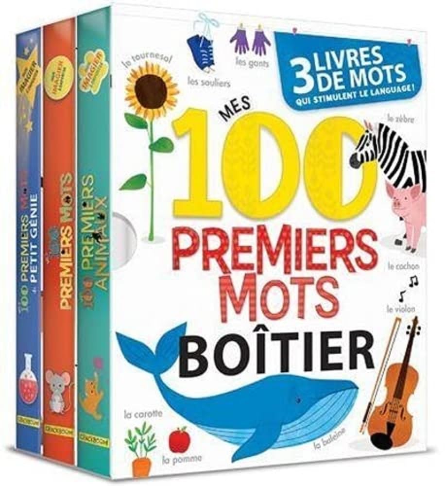 Boitier - Mes 100 premiers mots - 3 livres de mots: 3 livres de mots qui stimulent le langage