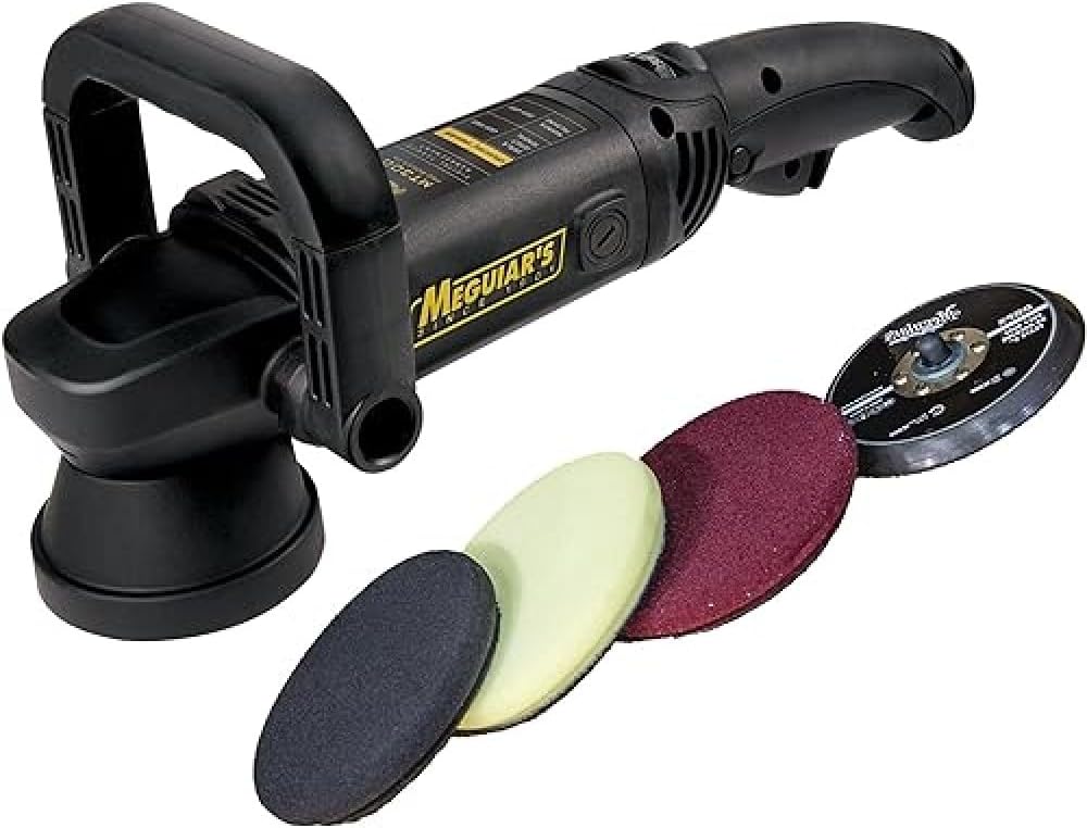 Meguiar's Dual Action DA Car Machine Polisher Pad Kit MT320PADKIT with Pads, Black