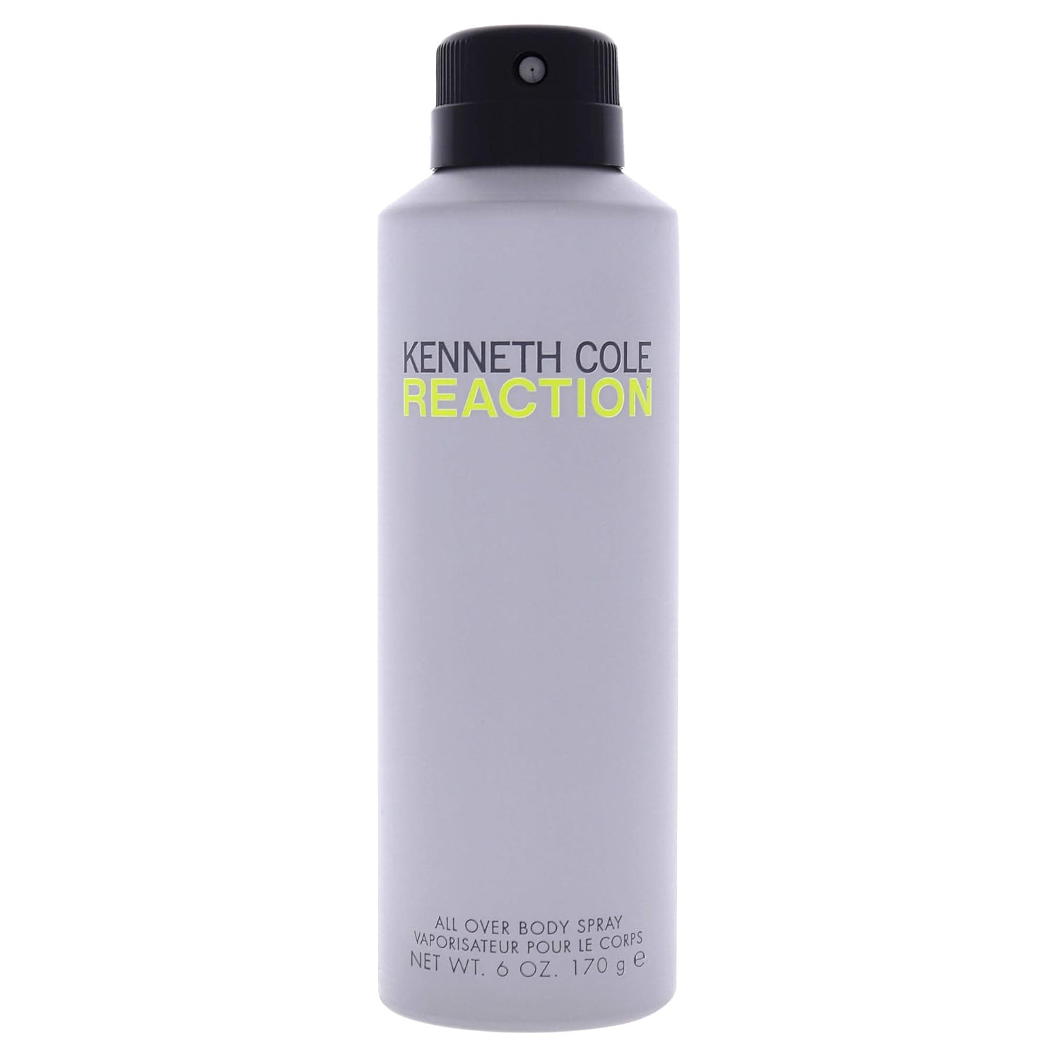 Kenneth Cole Reaction All Over Body Spray for Men, Notes of Juicy Lime, Crisp Green Apple, Patchouli, Citrus Green Woody Fragrance, Fresh & Energetic Scent, 6 Oz