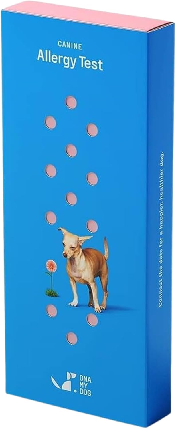 Dna My Dog – Canine Allergy Test | Analysis of 120+ Allergens | Not a Fur Test, Cheek Swab | Food, Environmental and Household Items | Results in 3 Weeks | Includes Allergy Report & Recommendations