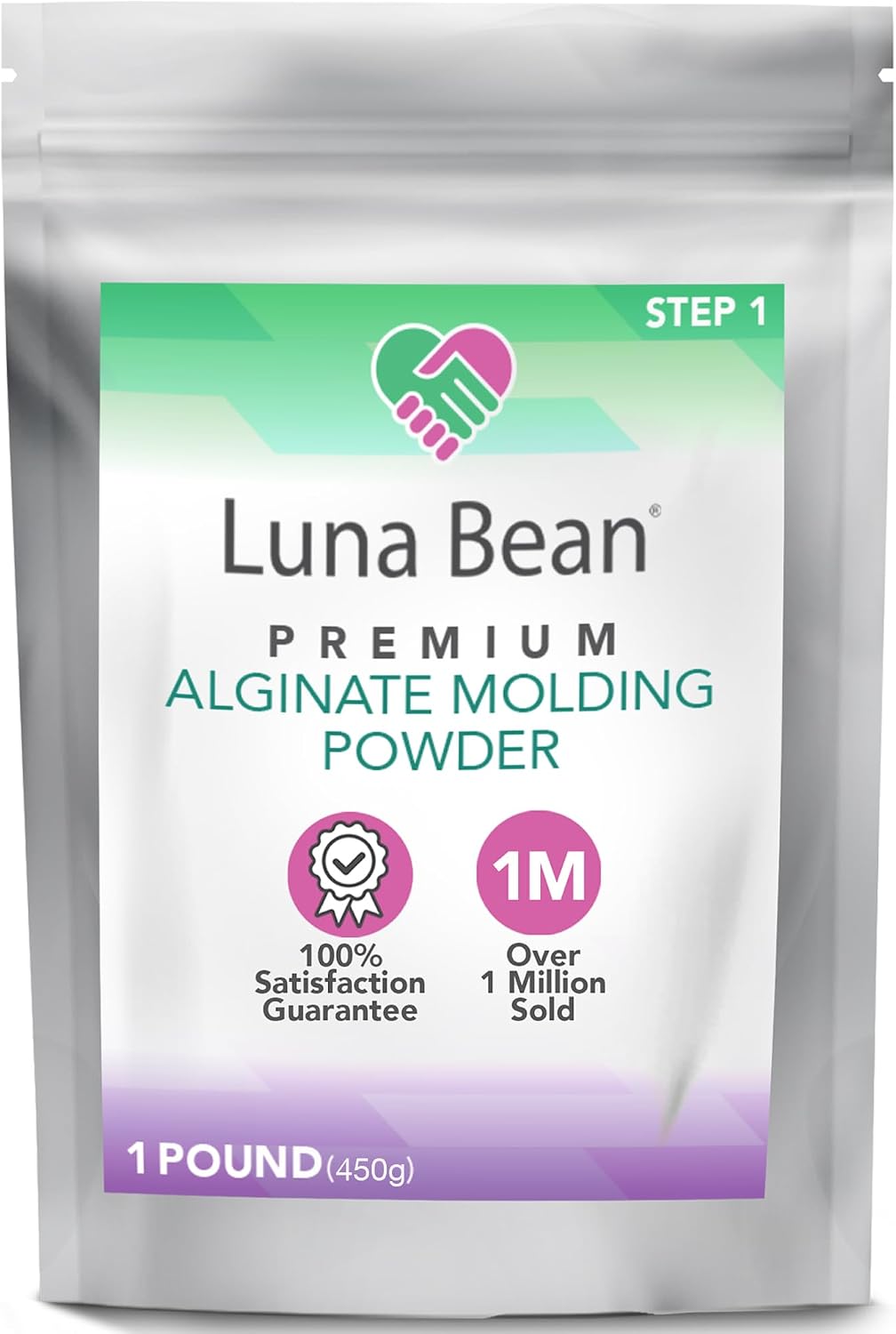 Luna Bean Alginate Molding Powder Refill for Hand Casting Kit, 1 lb